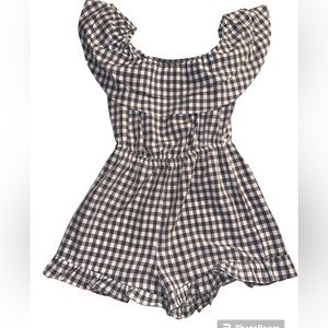 LF plaid Romper